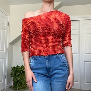 Vintage Y2K popcorn bubble top